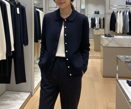 ネイビー（紺）系 CELINE(セリーヌ) カーディガン(レディース