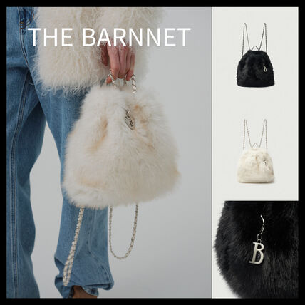 the barnnet ファードローストリングバックパック アイボリー org.jpg