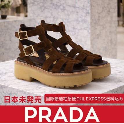スエード PRADA(プラダ) サンダル・ミュール(レディース) - ブランド