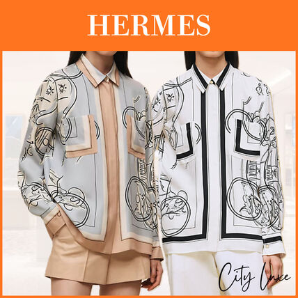 シルク HERMES(エルメス) トップス(レディース) - ブランド通販のBUYMA