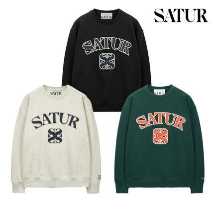 ブラック（黒）系 S SATUR(セター) スウェット・トレーナー(メンズ