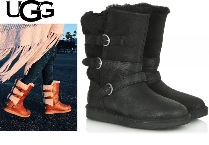 ローラも愛用】新作UGGアグBecketバックルファーブーツ (UGG/ショート