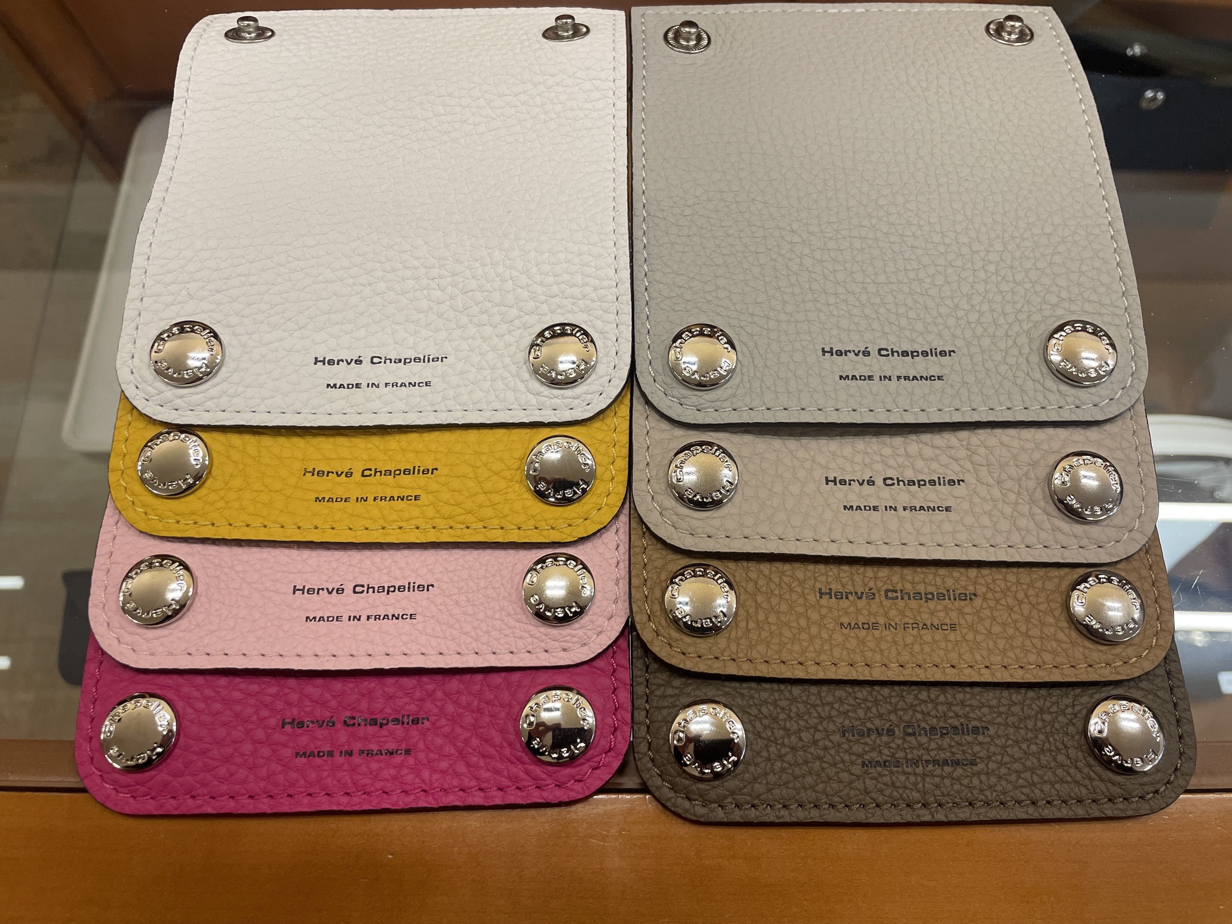 パリ限定レア【Herve Chapelier】革のハンドルカバー (HERVE CHAPELIER