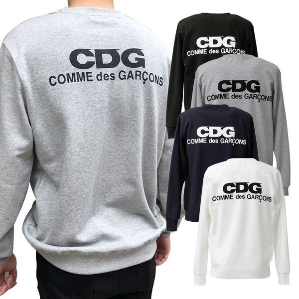 即発] COMMEdesGARCONS CDG ロゴ かぶり スウェット トレーナー (COMME