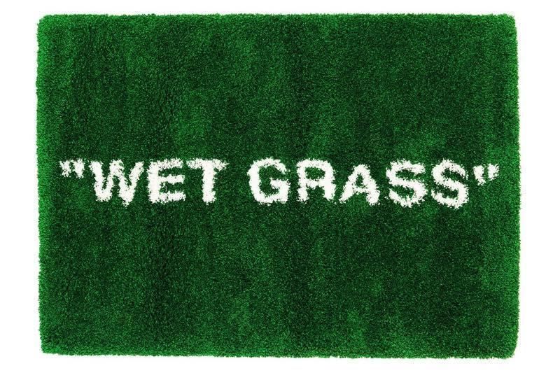 イケア IKEA MARKERAD Virgil Abloh WET GRASS off white ﾗｸﾞﾏｯﾄ (IKEA