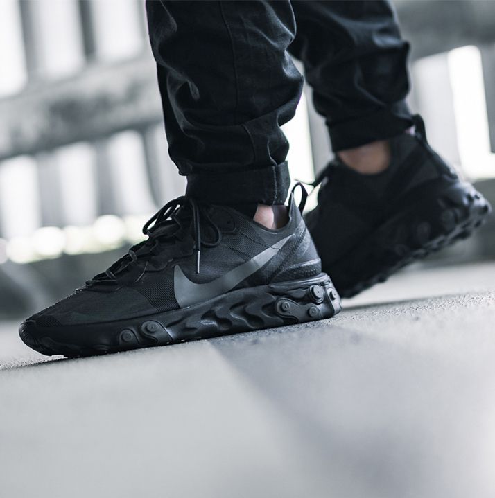 Nike React Element 55 Triple Black リアクトエレメント55 (Nike