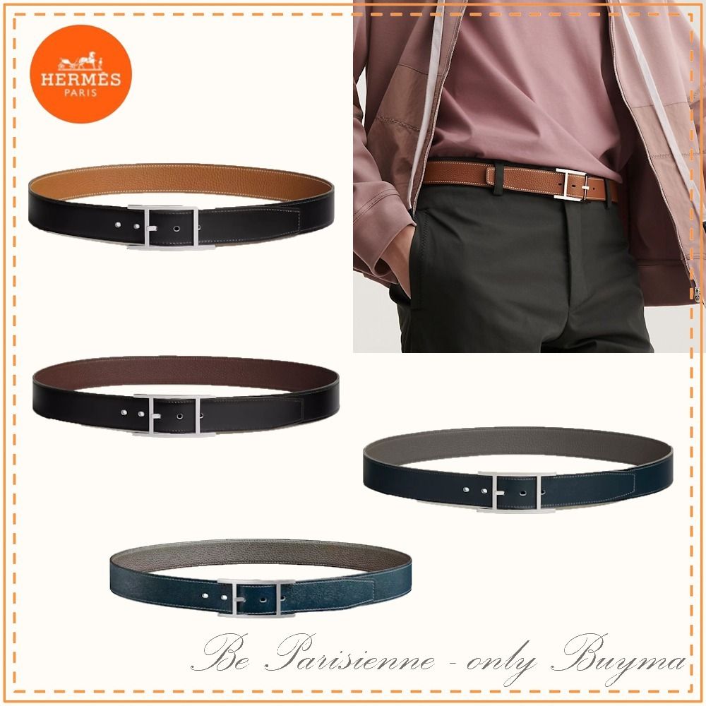 HERMES】リバーシブルベルト 《カンタン》 32 ヴォー・トーゴ (HERMES