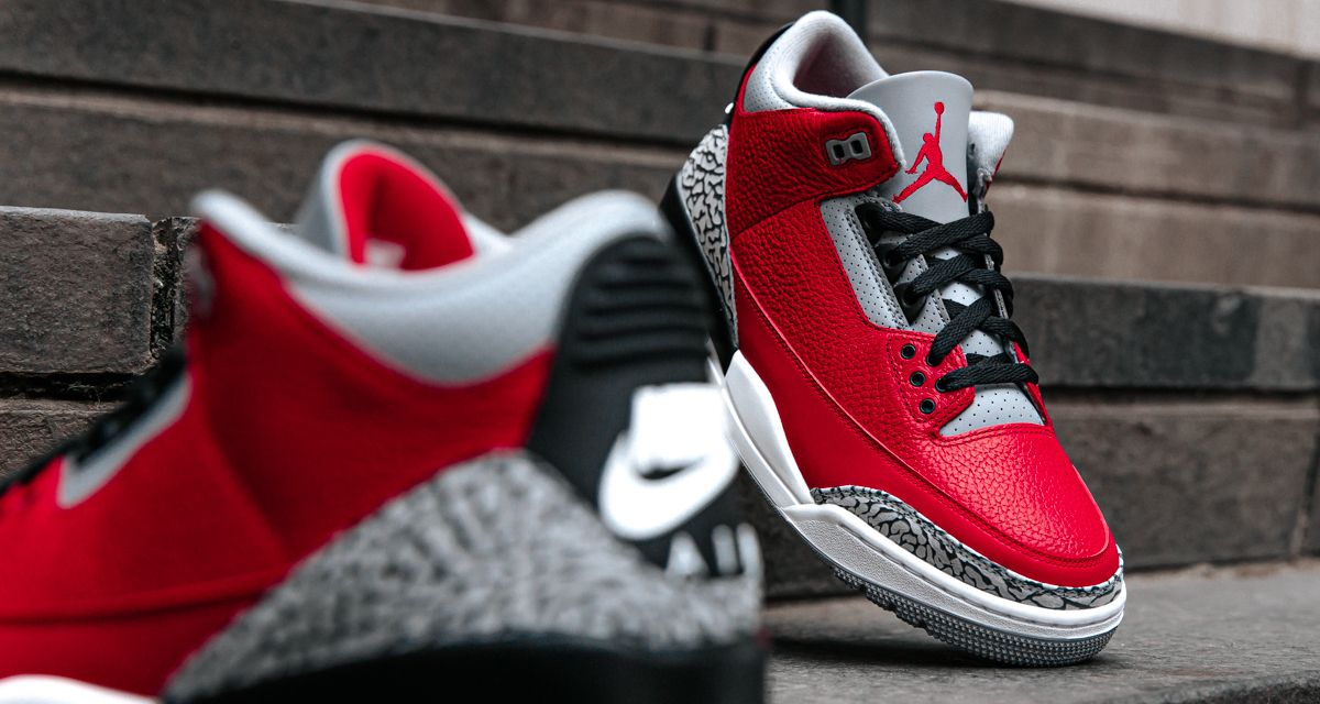 Nike】Air Jordan 3 Retro SE Unite Fire Red【Red Cement】 (Nike