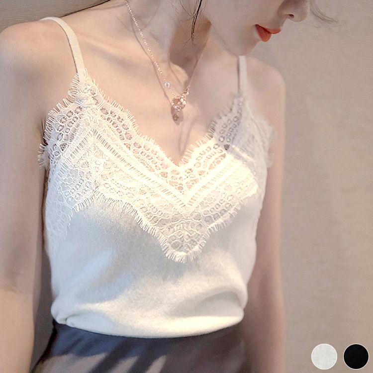 チラ見せ Vネック レースキャミソール (キャミソール) 52342997【BUYMA】