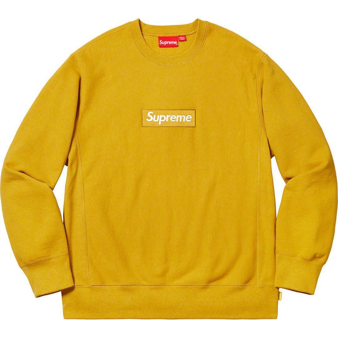 Supreme Box Logo Crewneck Mustard シュプリーム トレーナー (Supreme