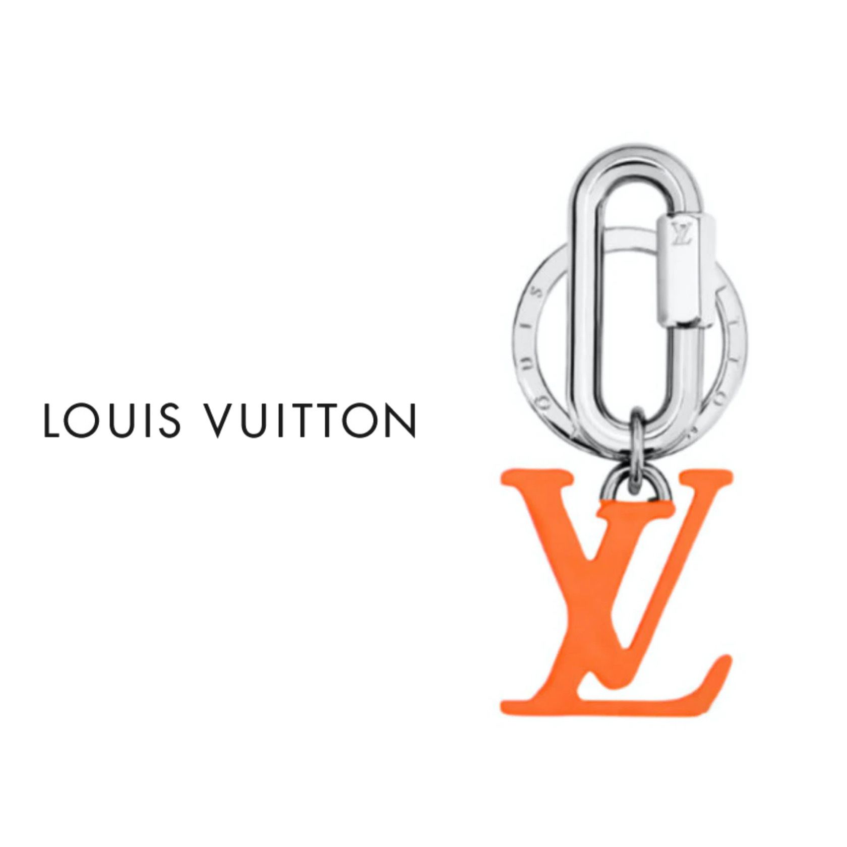 Louis Vuitton ロゴ バッグチャーム キーホルダー オレンジ (Louis