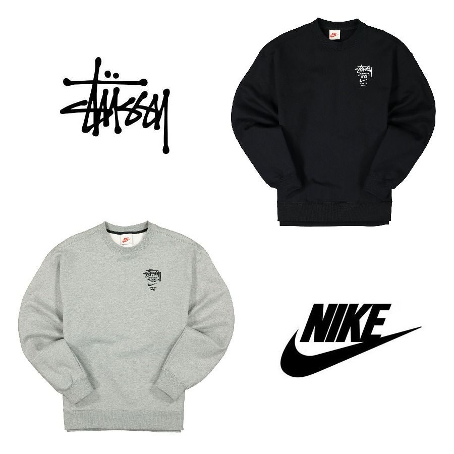 コラボ第2弾 Stussy x Nike Crewneck スウェット S～2XL (STUSSY