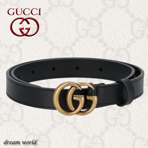 ☆GUCCI☆ ダブルG レザーベルト レディース ♪ (GUCCI/ベルト
