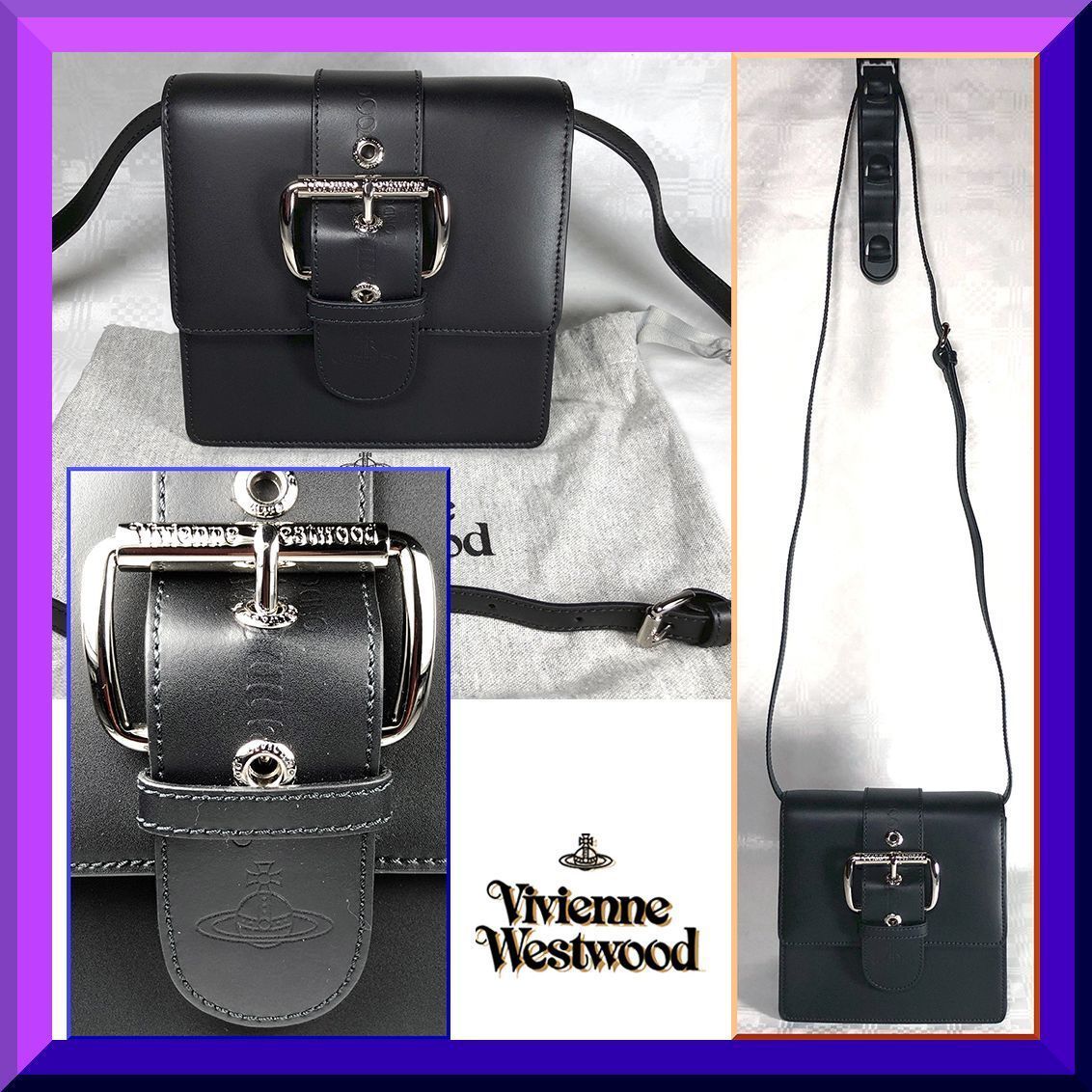 国内即発】Vivienne Westwood☆ALEX S size レザーBAG☆BLACK