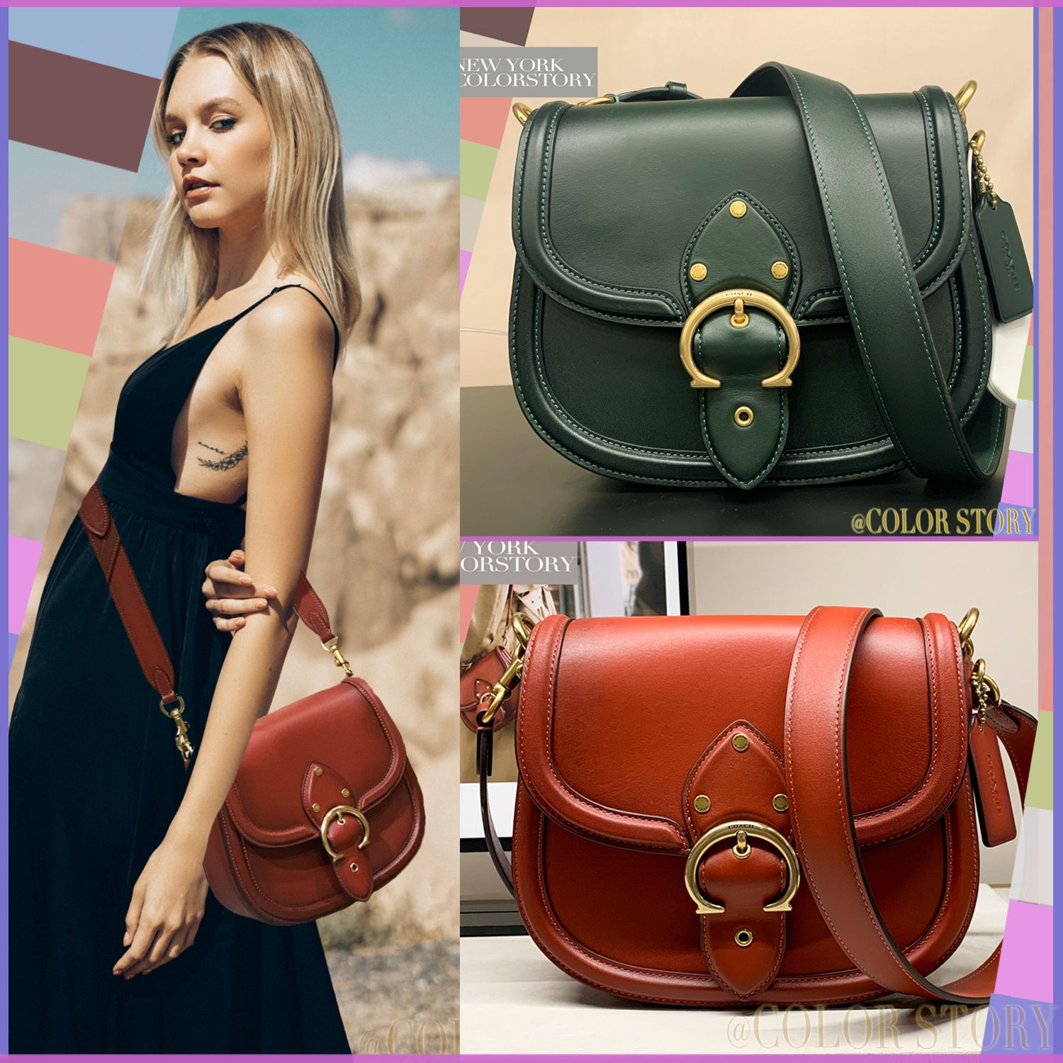 COACHブティック】○NEW!○ハイエンド○ビート サドル バッグ (Coach