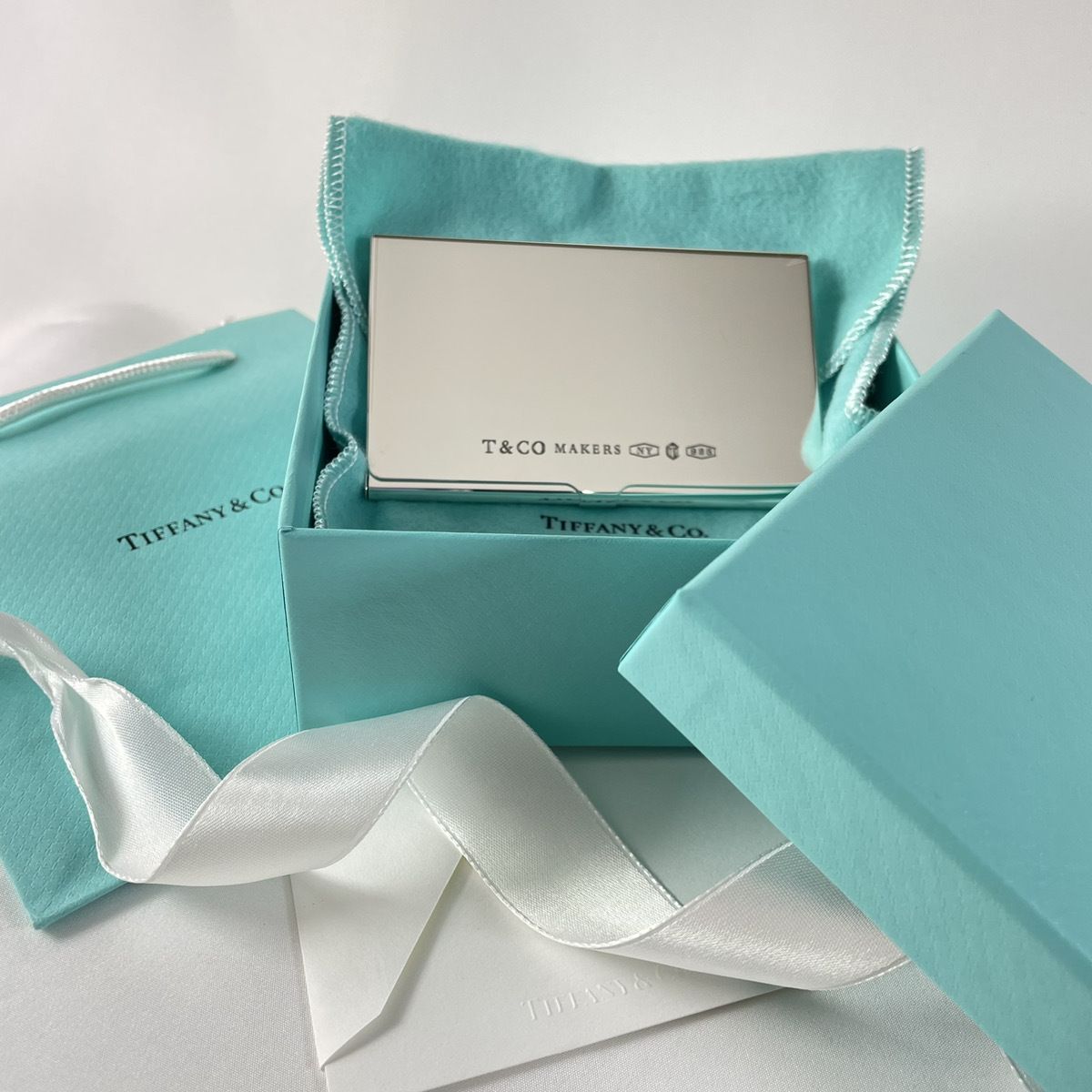 Tiffanyティファニー☆メイカーズ カードケース☆シルバー☆名刺