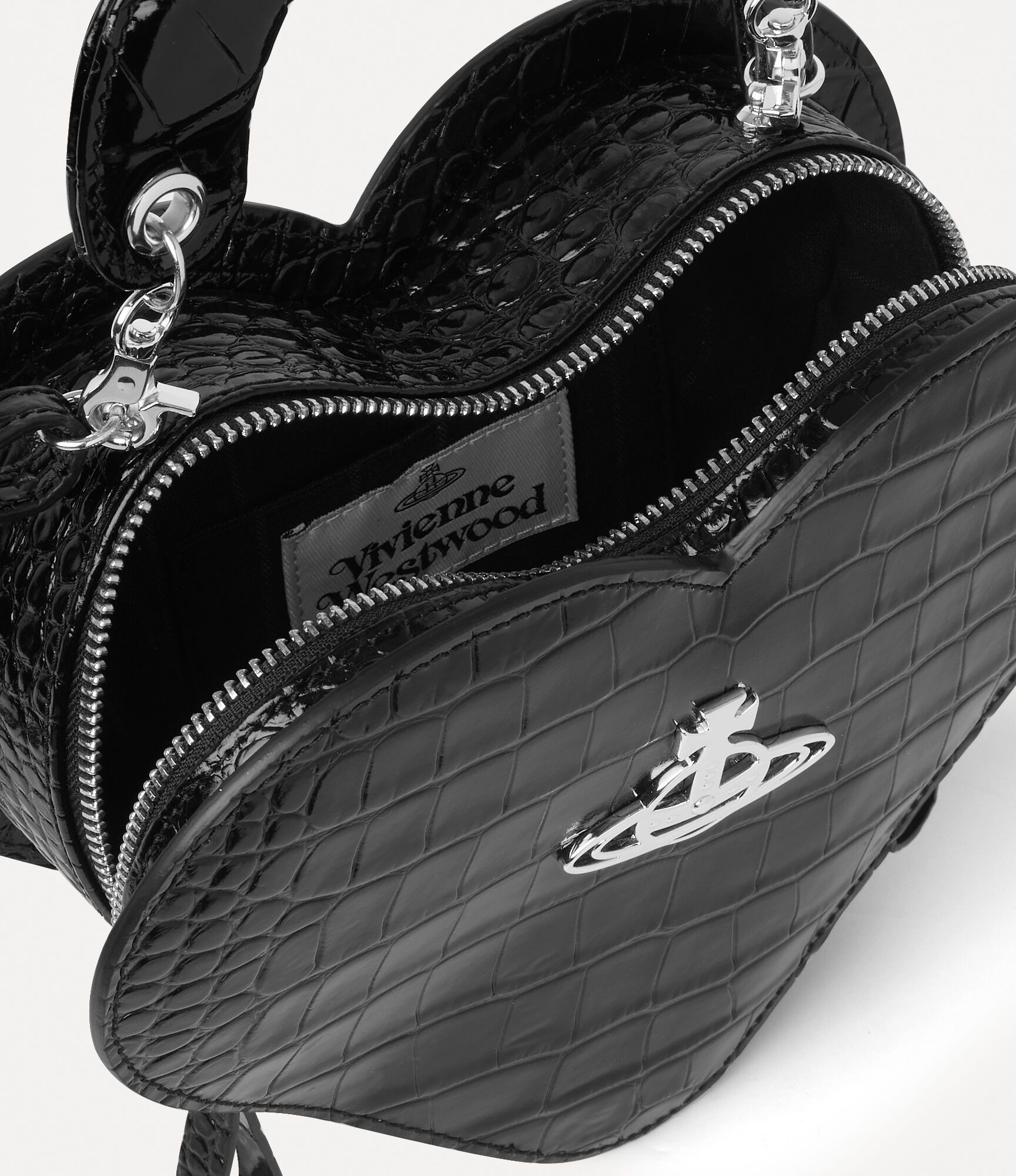 ◇Vivienne Westwood◇JOSEPHINE ハート クロコ本革 バッグ (Vivienne