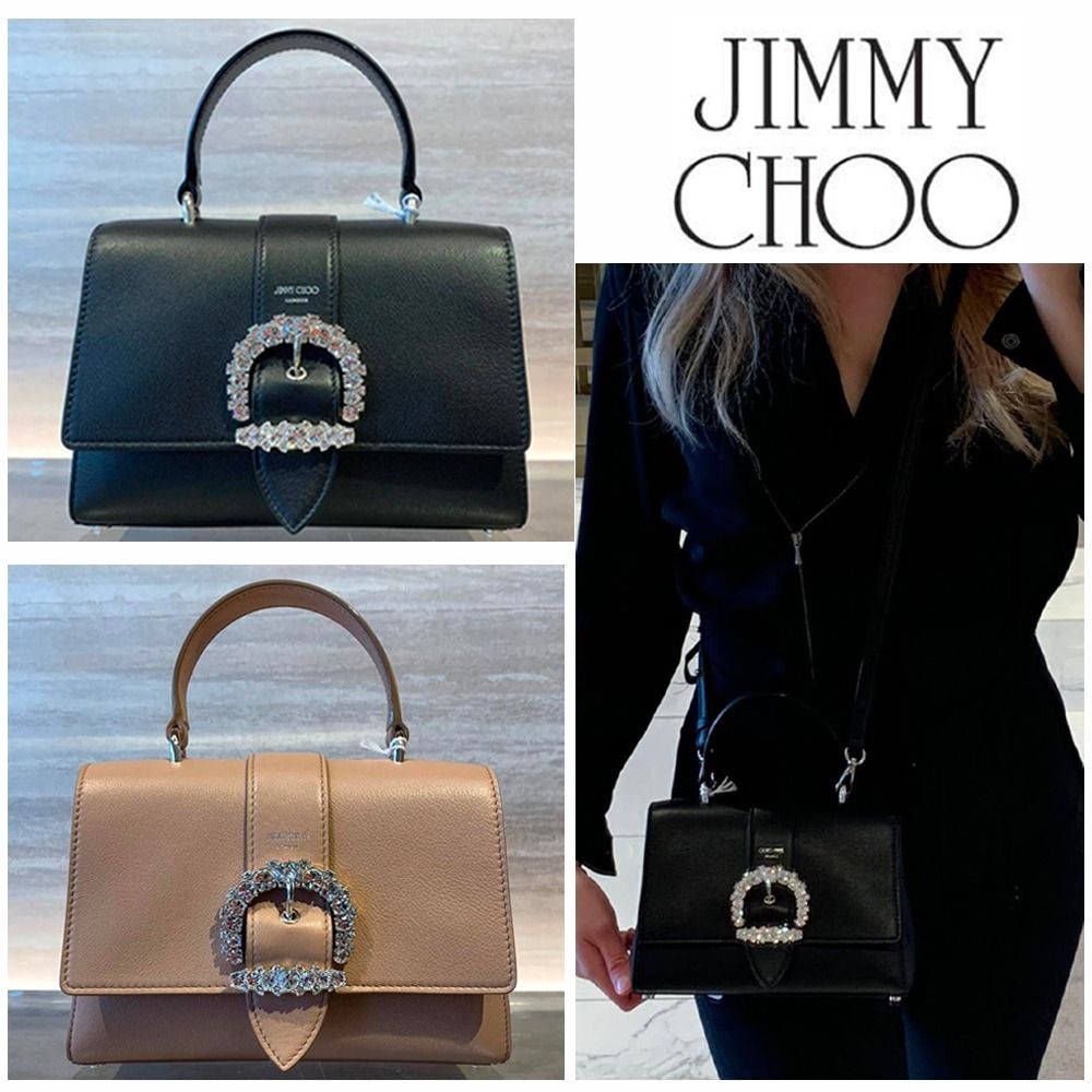 Jimmy Choo☆CHERI TOPHANDLE/S☆ビジューハンドバッグ☆送料込 (Jimmy