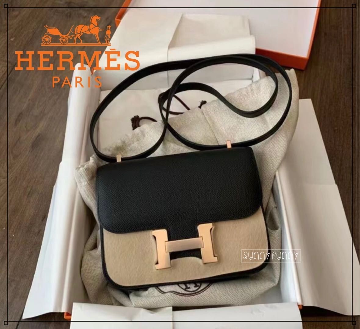 入手困難☆》HERMES コンスタンス ミニ 18cm 黒 PG金具 (HERMES