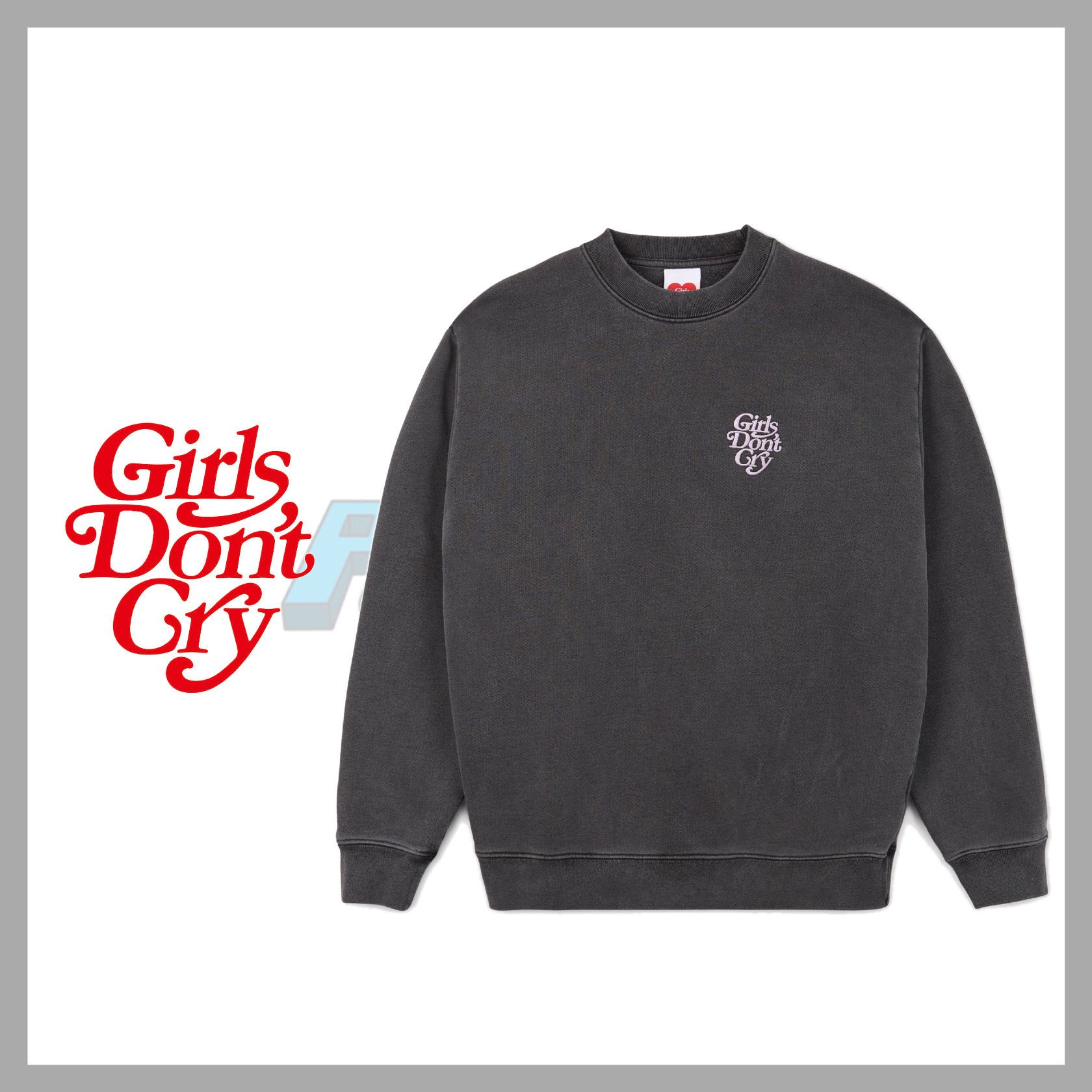 Girls Dont Cry Washed GD クルーネック スウェットシャツ (Girls Don