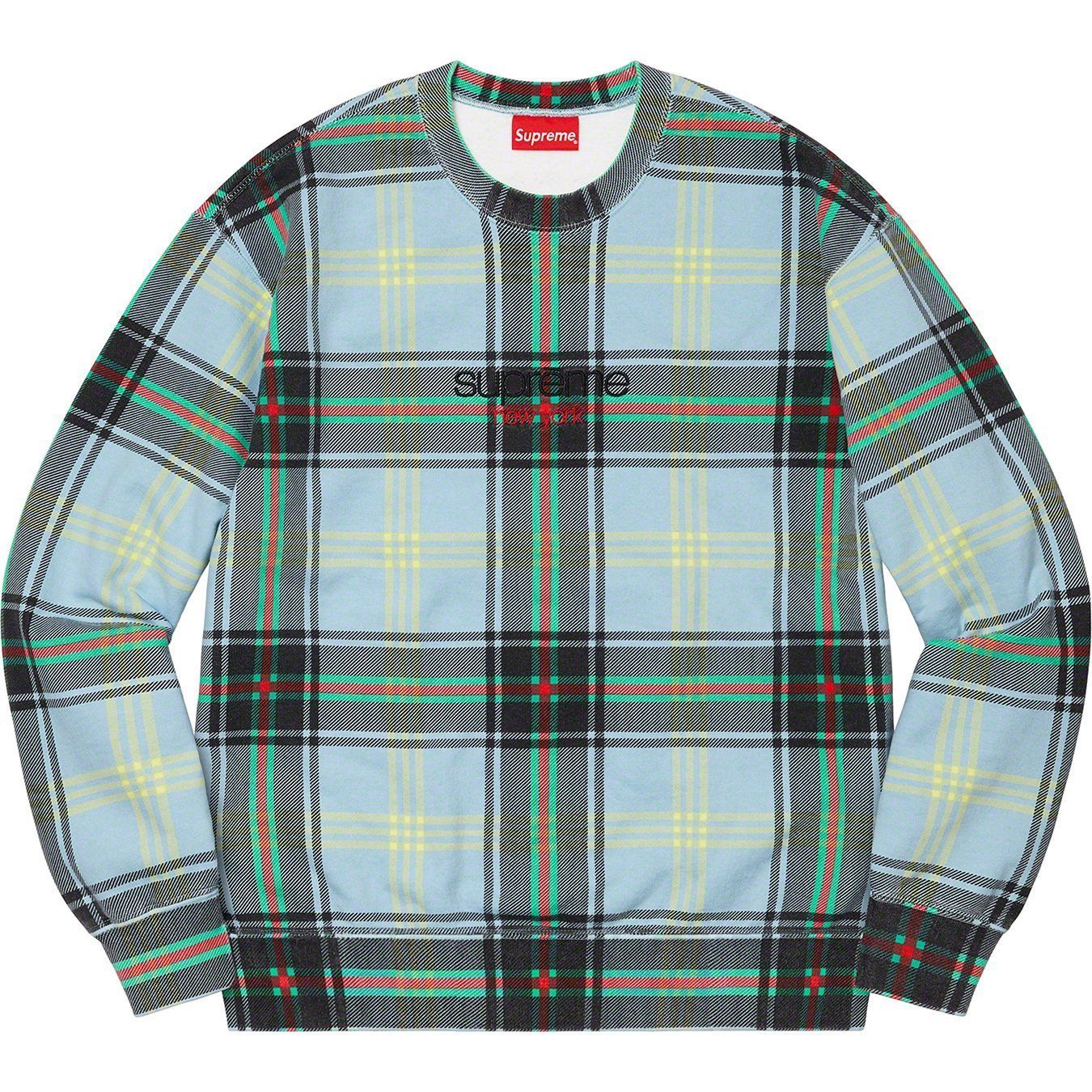 SS21 Supreme Plaid Crewneck - チェック クルーネック (Supreme