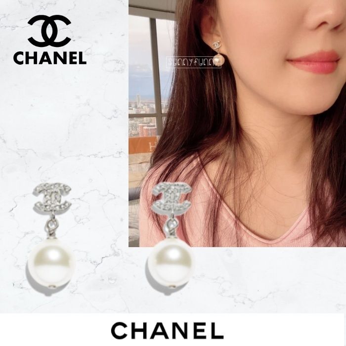 定番☆》CHANEL ピアス ココマーク パール シルバー (CHANEL/ピアス