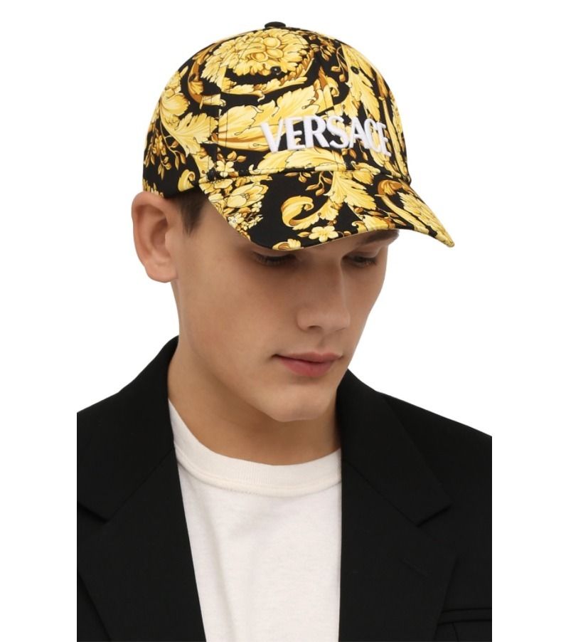 関税込】人気◇VERSACE ヴェルサーチェ◇バロック柄 キャップ (VERSACE