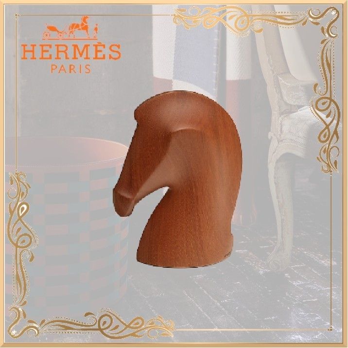 新作【エルメス】サマルカンド 文鎮 ペーパーウエイトマホガニー