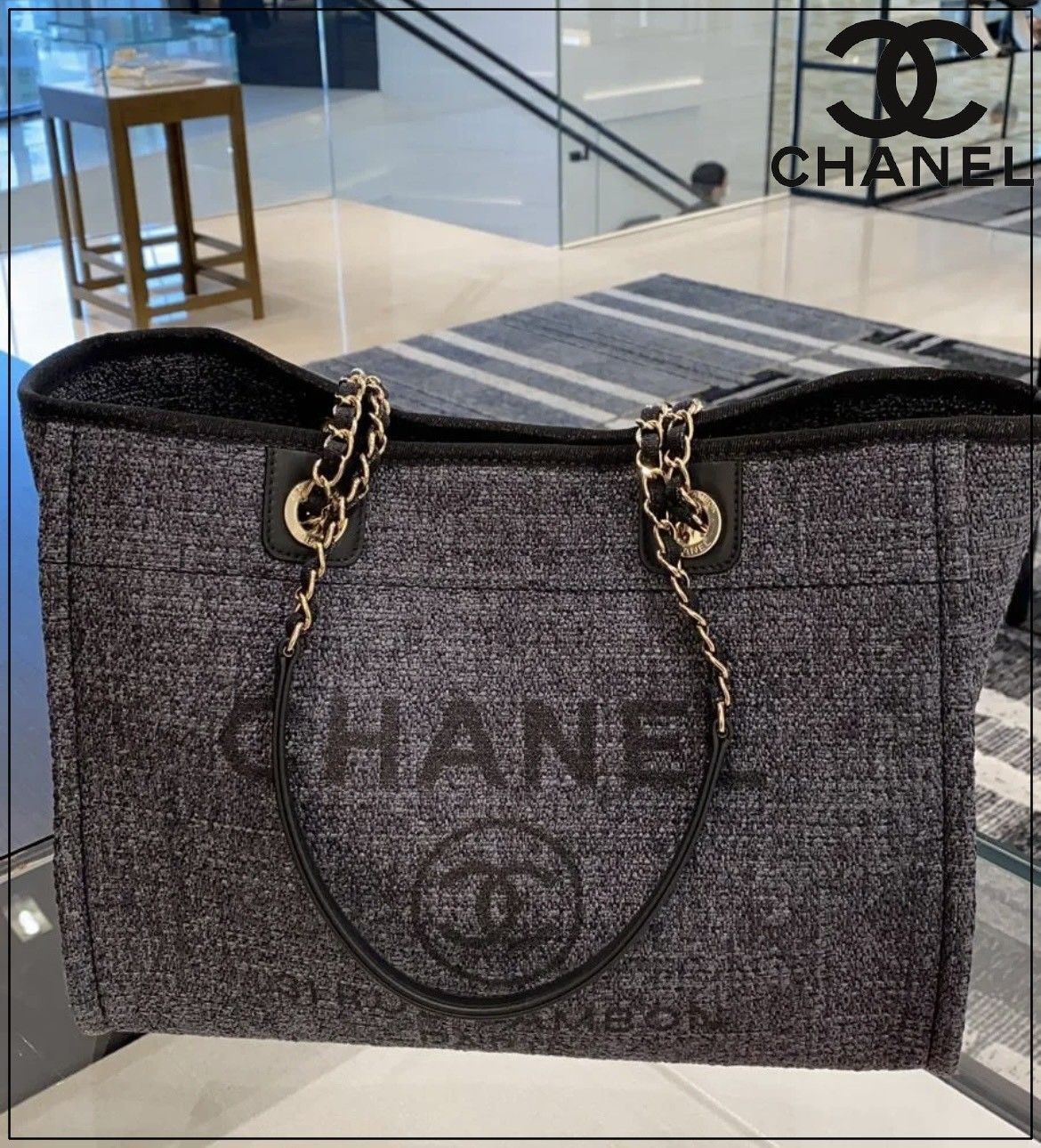デイリー使いにぴったり♪】シャネル ドーヴィル トートバッグ (CHANEL