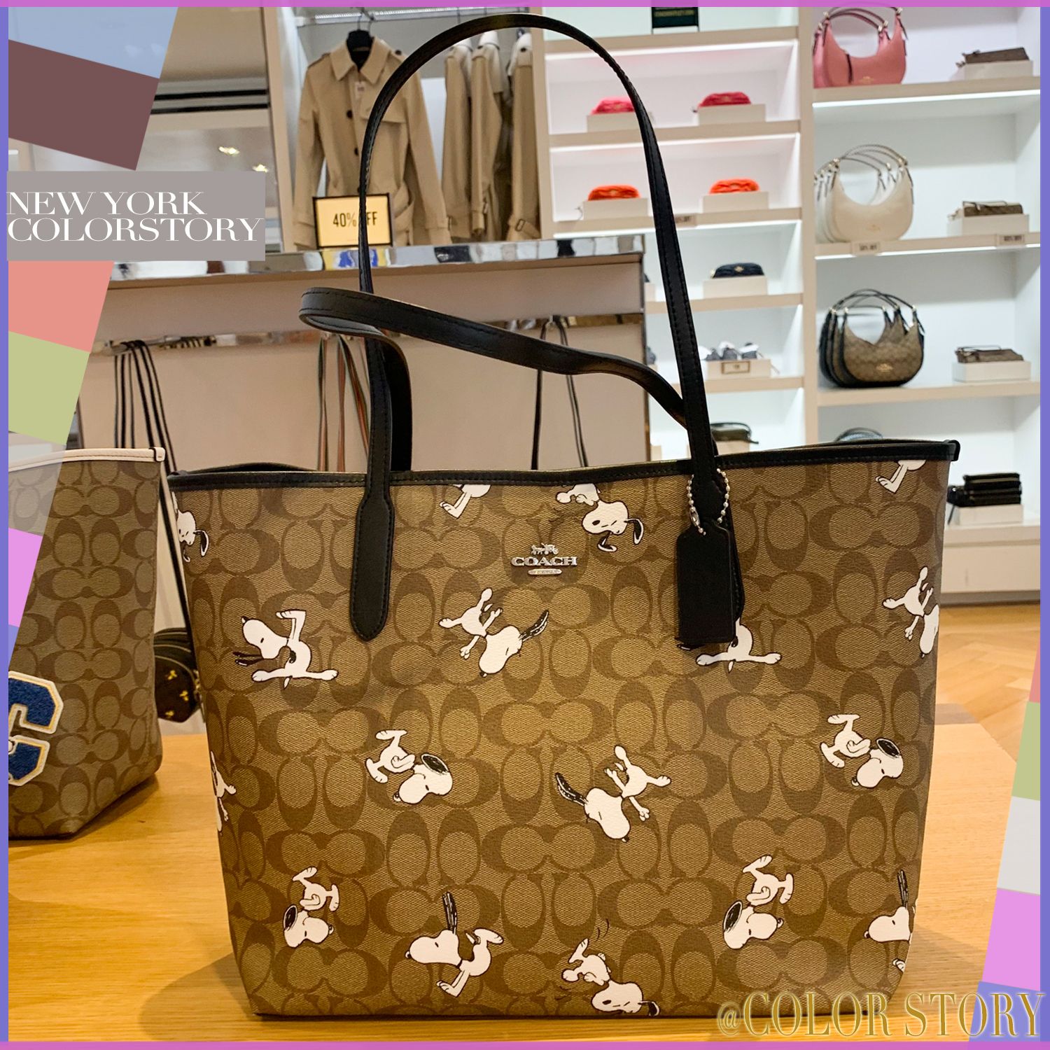 COACH x スヌーピー】○レア♪○PEANUTS シティ トート (Coach/トート