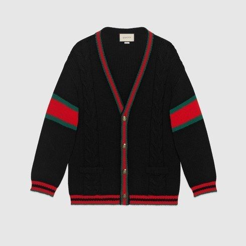 国内発☆GUCCI】ケーブルニット オーバーサイズ カーディガン (GUCCI
