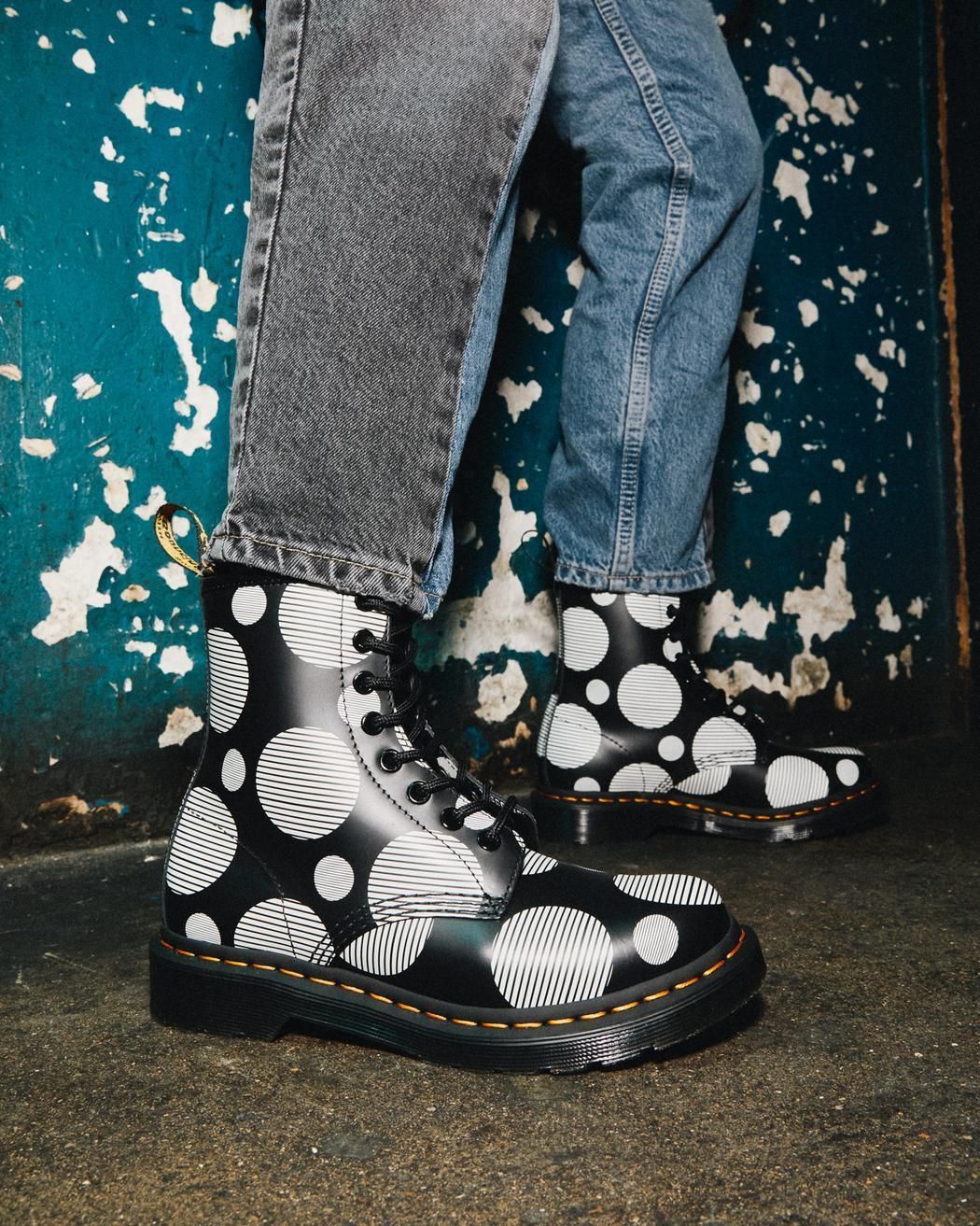 Dr. Martens◇1460 POLKA DOT◇ポルカドット柄 水玉レザーブーツ (Dr