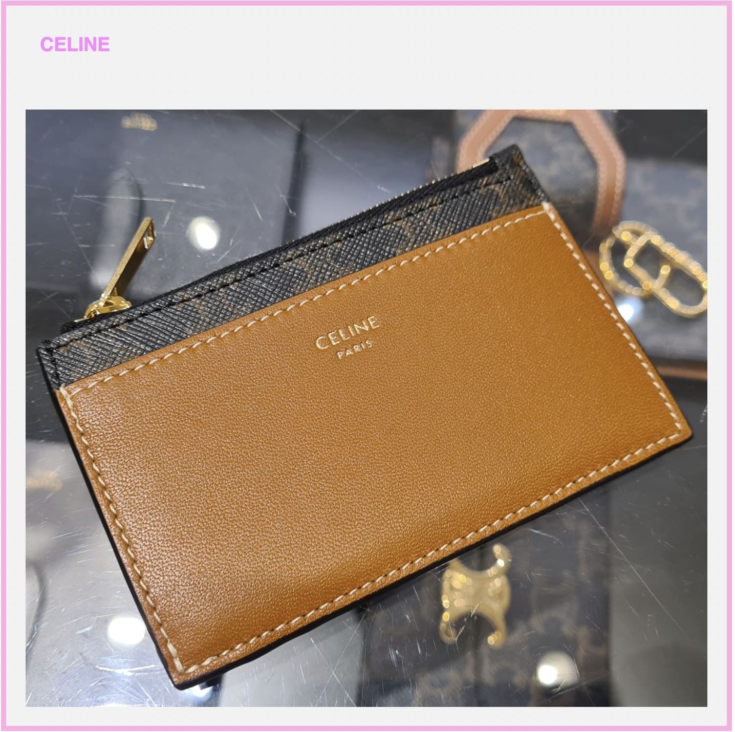 CELINE ☆ ジップカードホルダー/トリオンフキャンバス (CELINE/カード