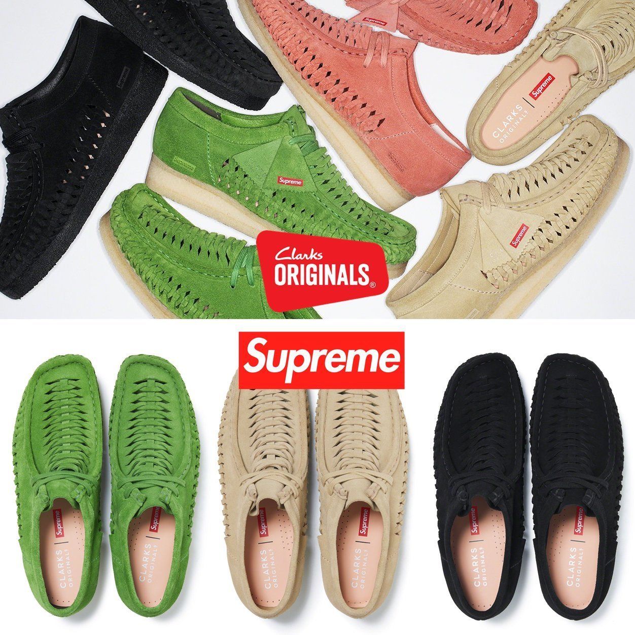 Supreme × Clarks Originals Woven Wallabee - クラークス (Supreme