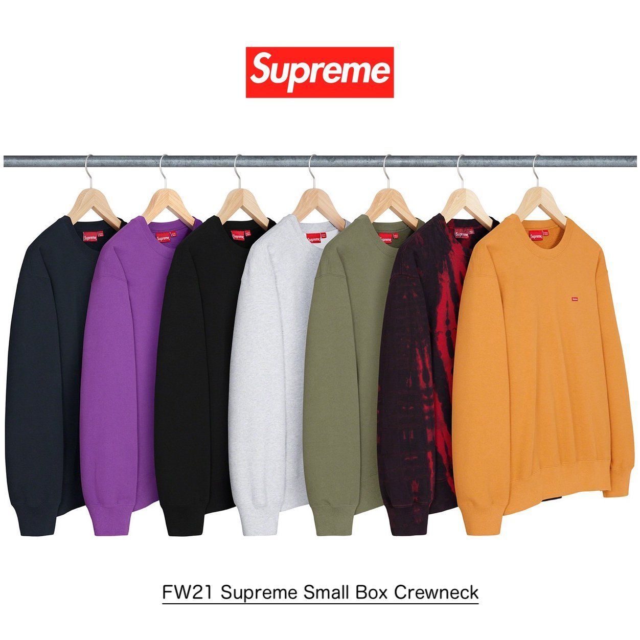 FW21 Supreme Small Box Crewneck - ボックスロゴ クルーネック