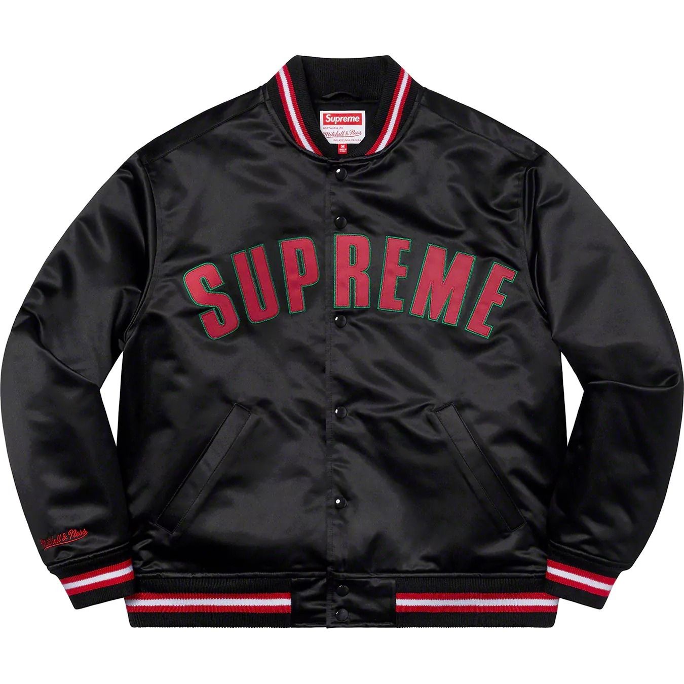 Supreme Mitchell & Ness Satin Varsity Jacket シュプリーム (Supreme