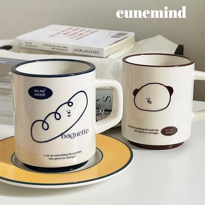 韓国かわいい【eunemind】two-tone cozy mug 350ml 追跡有り (eune