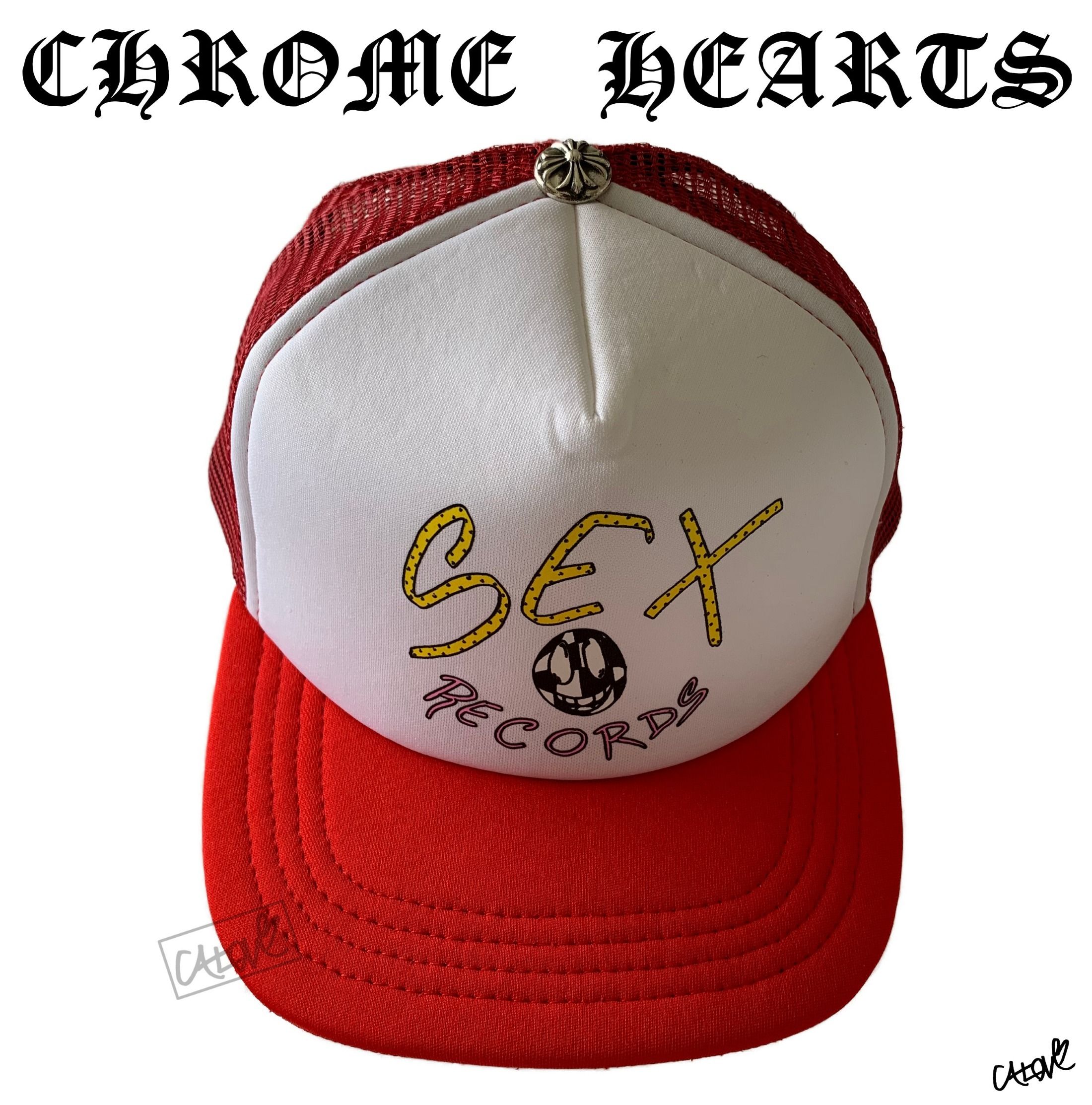 十クロムハーツ【SEX RECORDS/トラッカーキャップ】◇KING TACO
