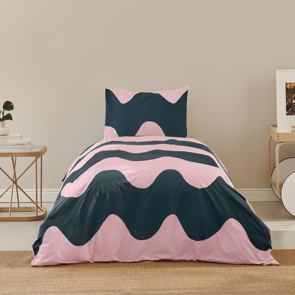 期間限定】マリメッコ/ Lokki デュべカバー&枕カバーセット (marimekko