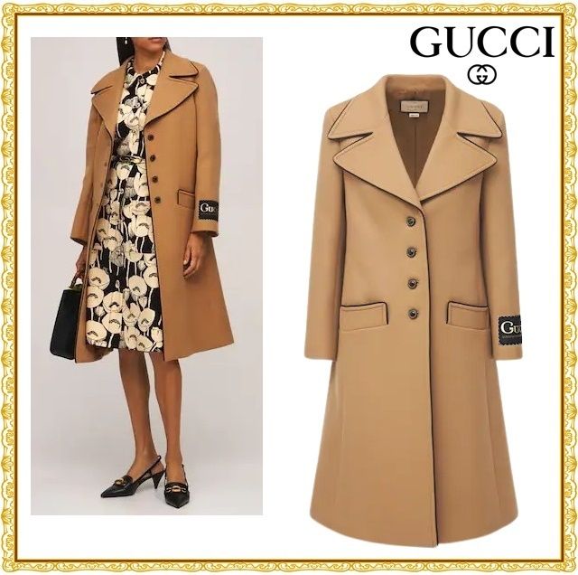 関税送料込】GUCCI ウールコート キャメル (GUCCI/コート) 75468437