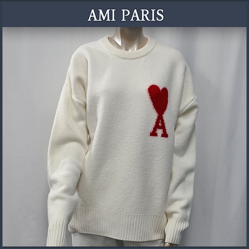 AMI ALEXANDRE MATTIUSSI】Heart Intarsia Wool Knit☆正規品 (AMI