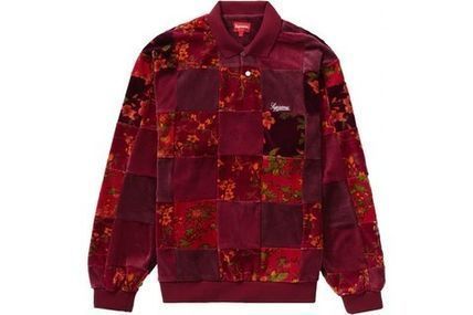 関税込 21AW Week12 Supreme Floral Patchwork Velour L/S Polo