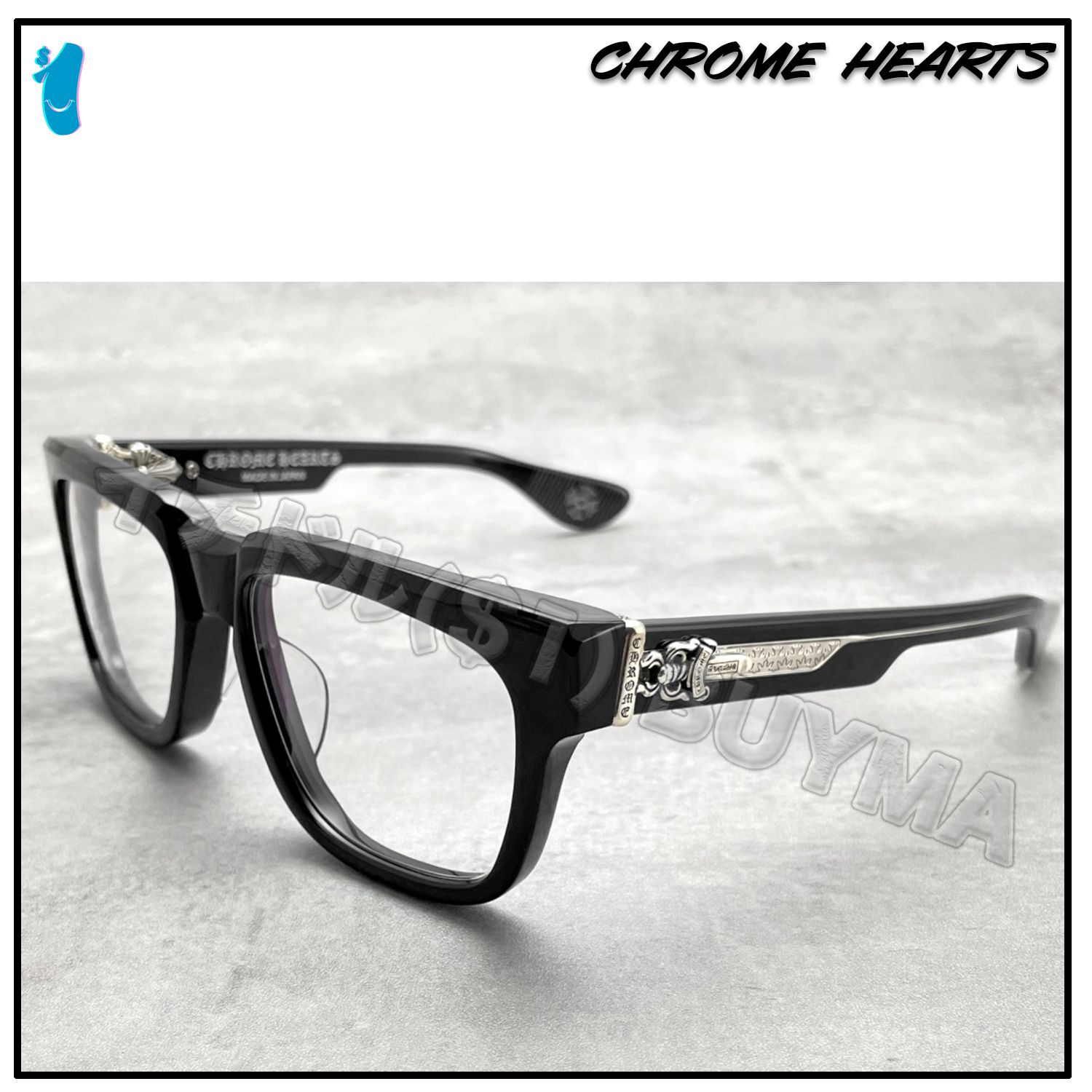 クロムハーツ ダガー スクエア サングラス メガネ DAGGER BLACK