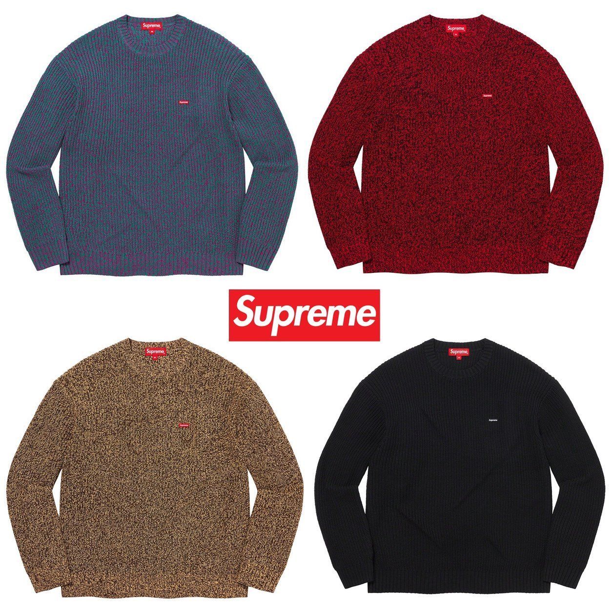 FW21 Supreme Melange Rib Knit Sweater シュプリーム セーター