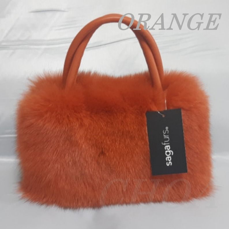 天然毛皮□フィンランド産 サガフォックス ファートートバッグ M
