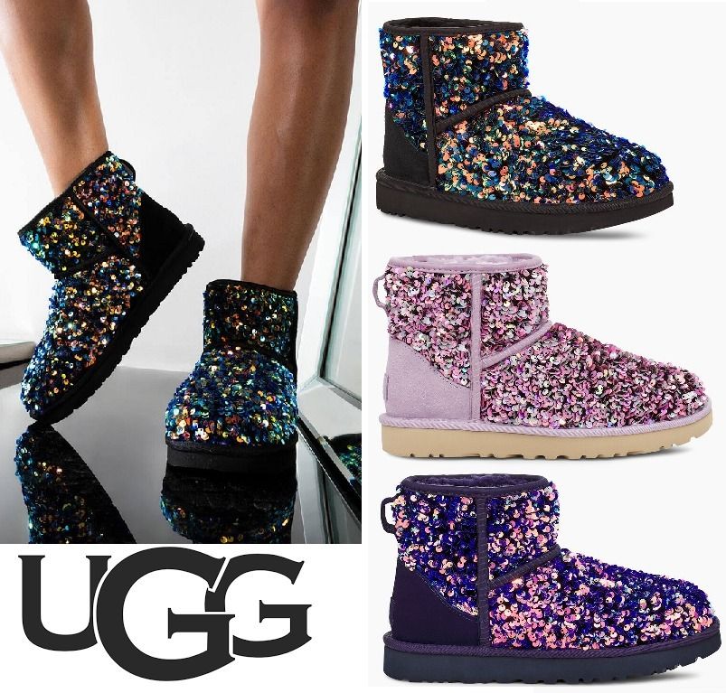 最終SALE【スパンコール】アグUGG Classic Mini Stellarブーツ (UGG