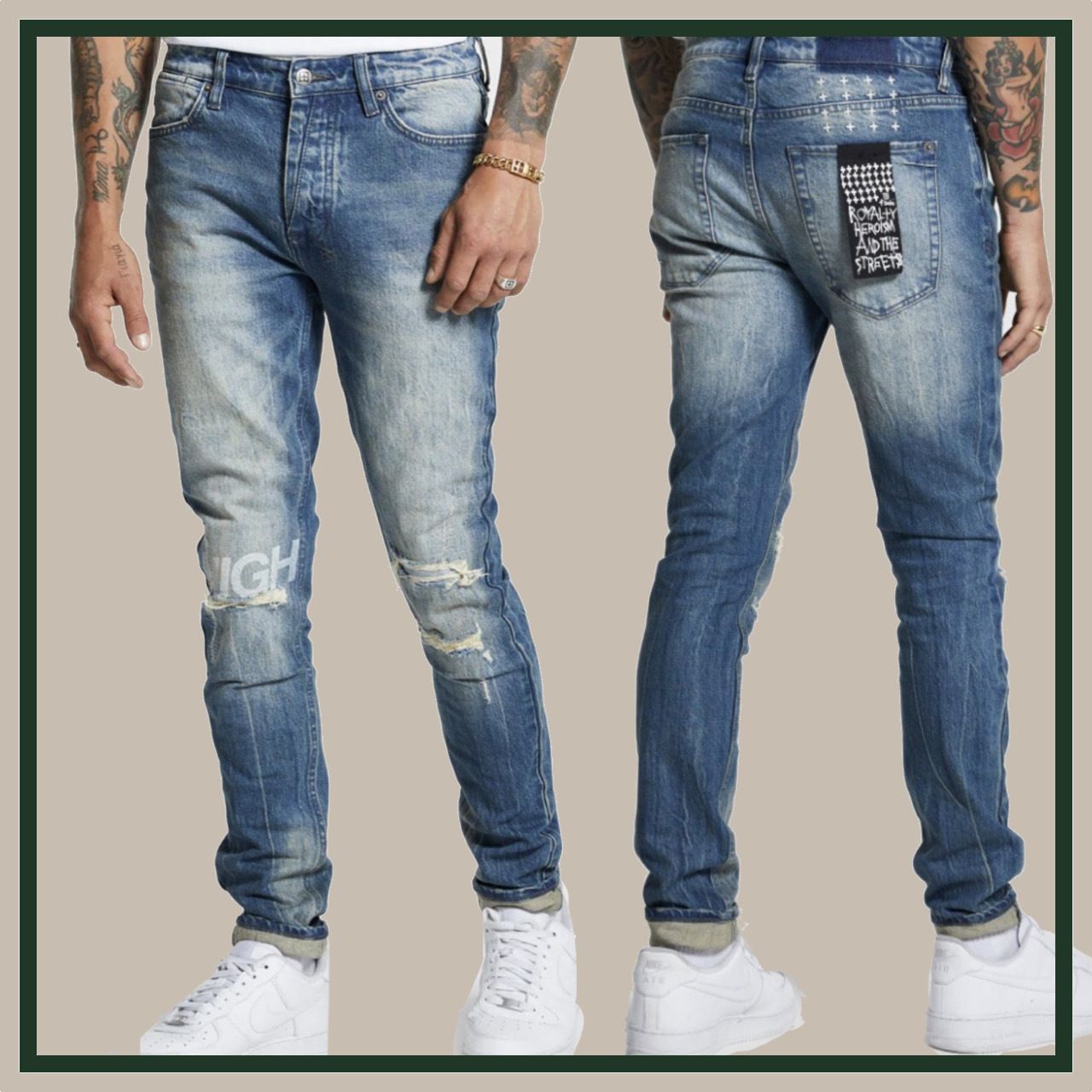 人気】Ksubi スビ☆デニム ダメージジーンズ ロゴ スキニー (KSUBI