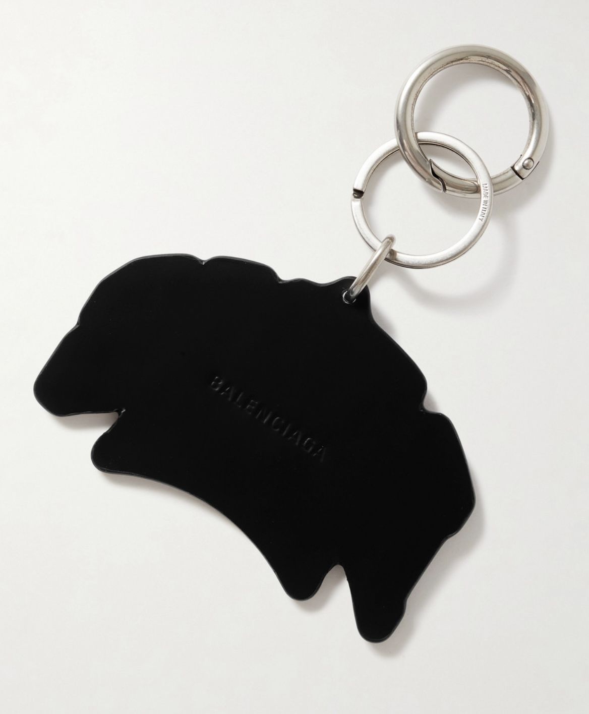 BALENCIAGA PARIS ロゴ エンボス レザー キーホルダー 人気