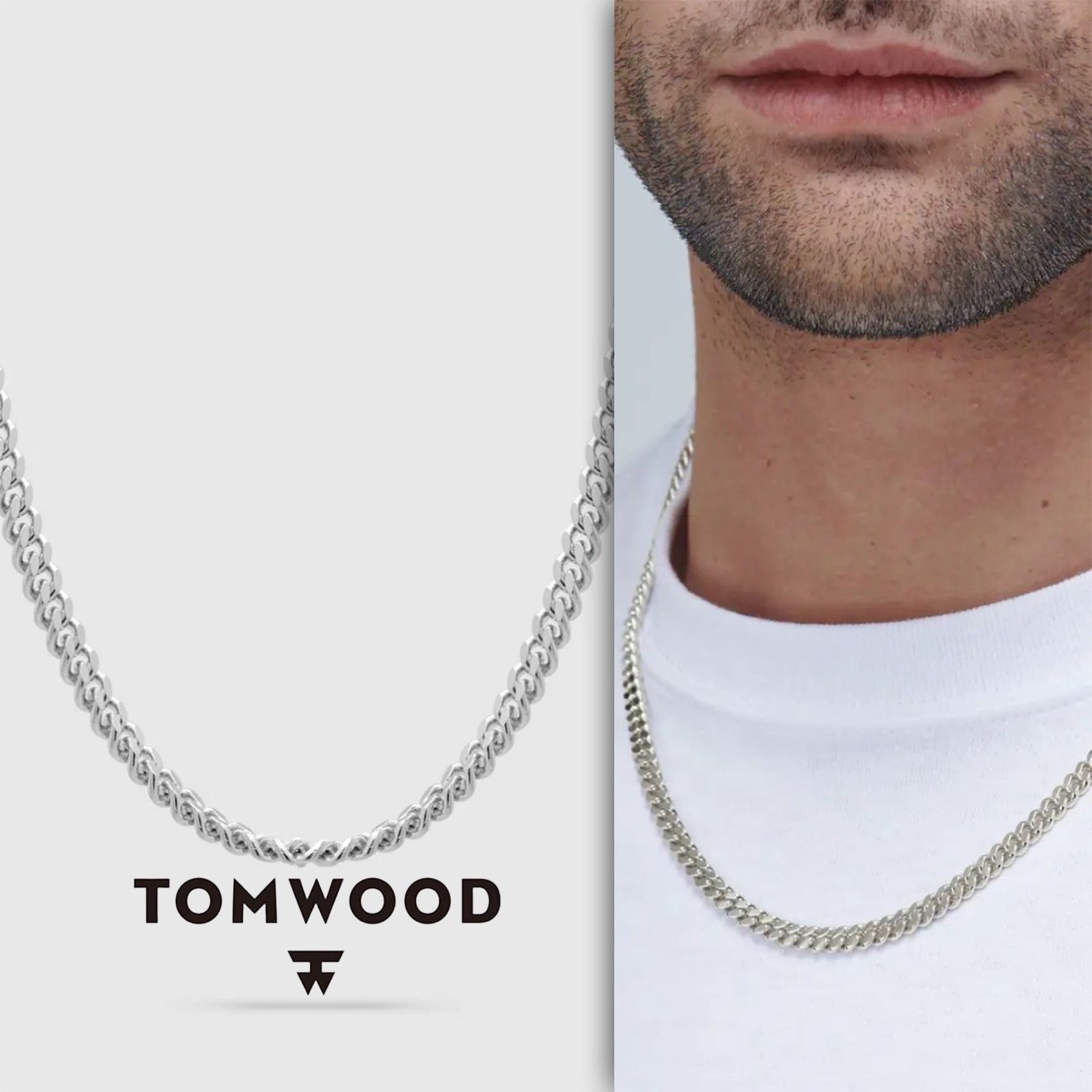 送料 関税込み TOM WOOD curb chain L シルバーネックレス (Tom Wood