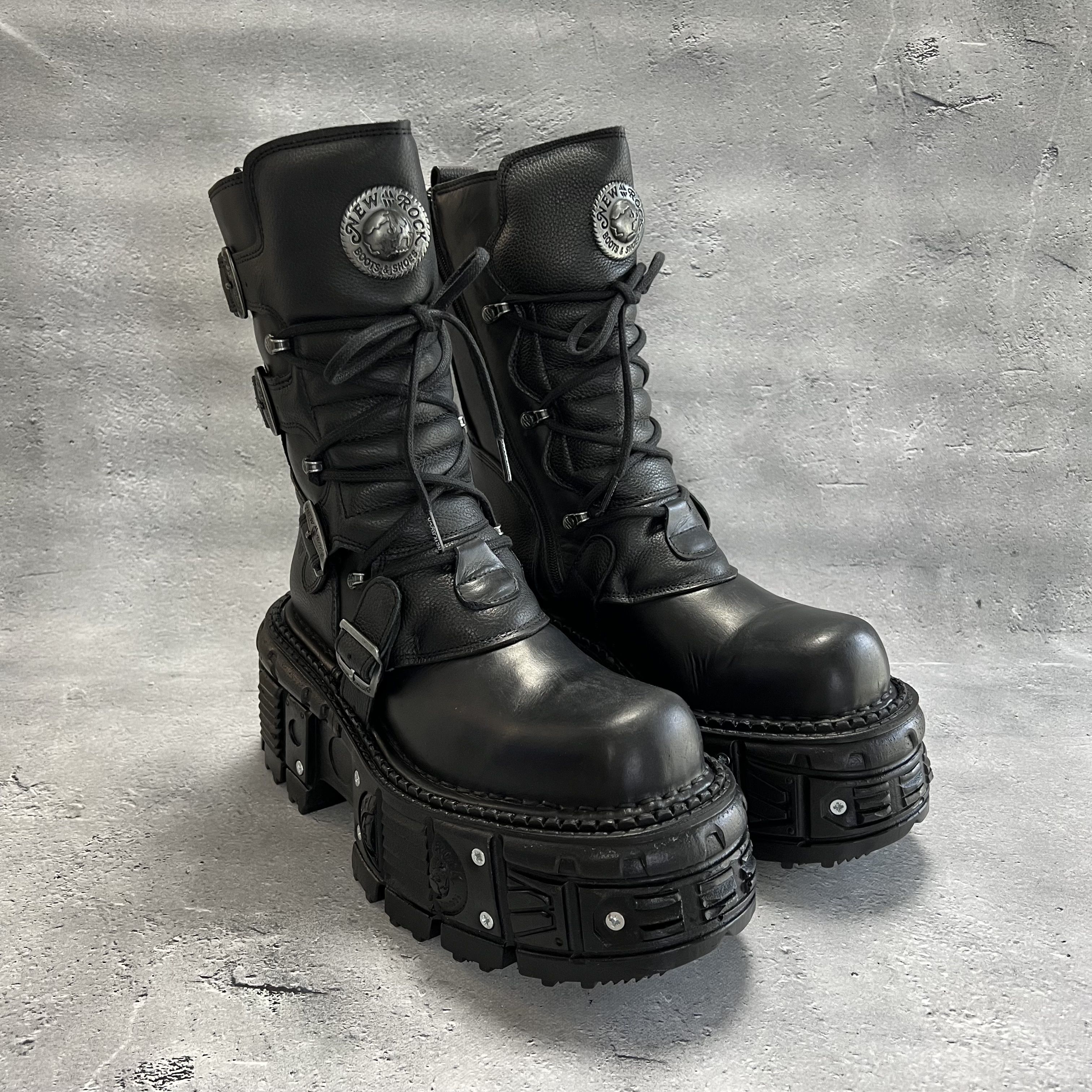 New Rock☆ブーツブラックインパーフェクトM-TANK373-S1 (NEWROCK